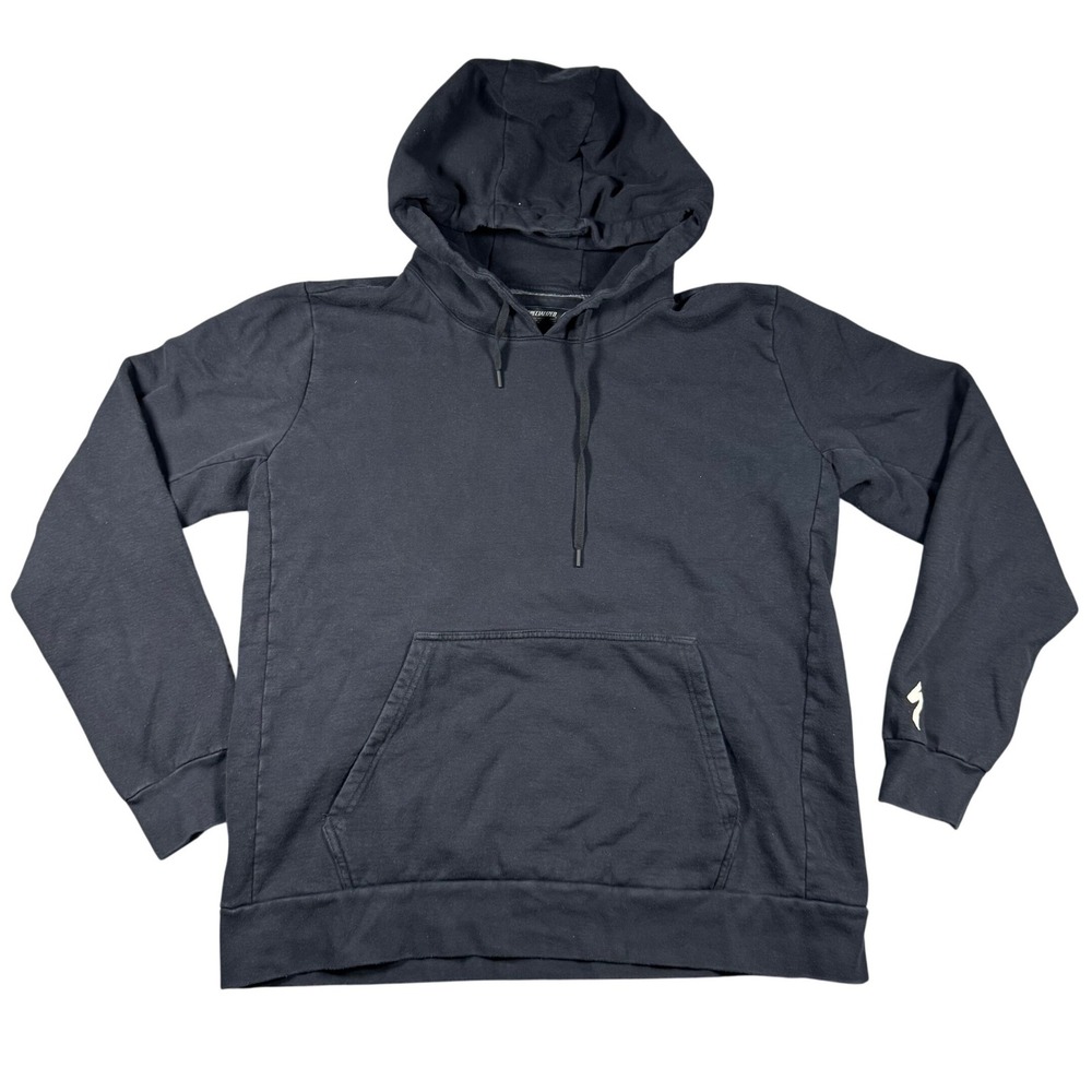 Specialized Mens XL Black Fleece Pullover Hoodie Cycling Bike Logo Zip Pocket